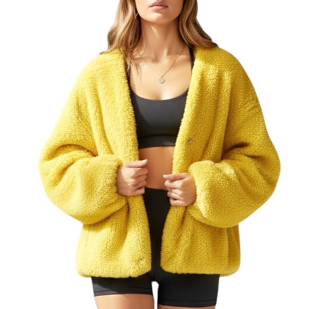 NWT Drop Sleeve Oversized Shag Teddy Jacket - Picture 10 of 10